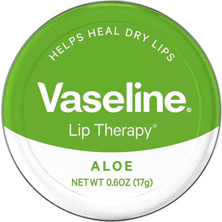 Vaseline Therapy Lip Balm, Aloe Vera 0.6 Oz (Pack Of 2), Green