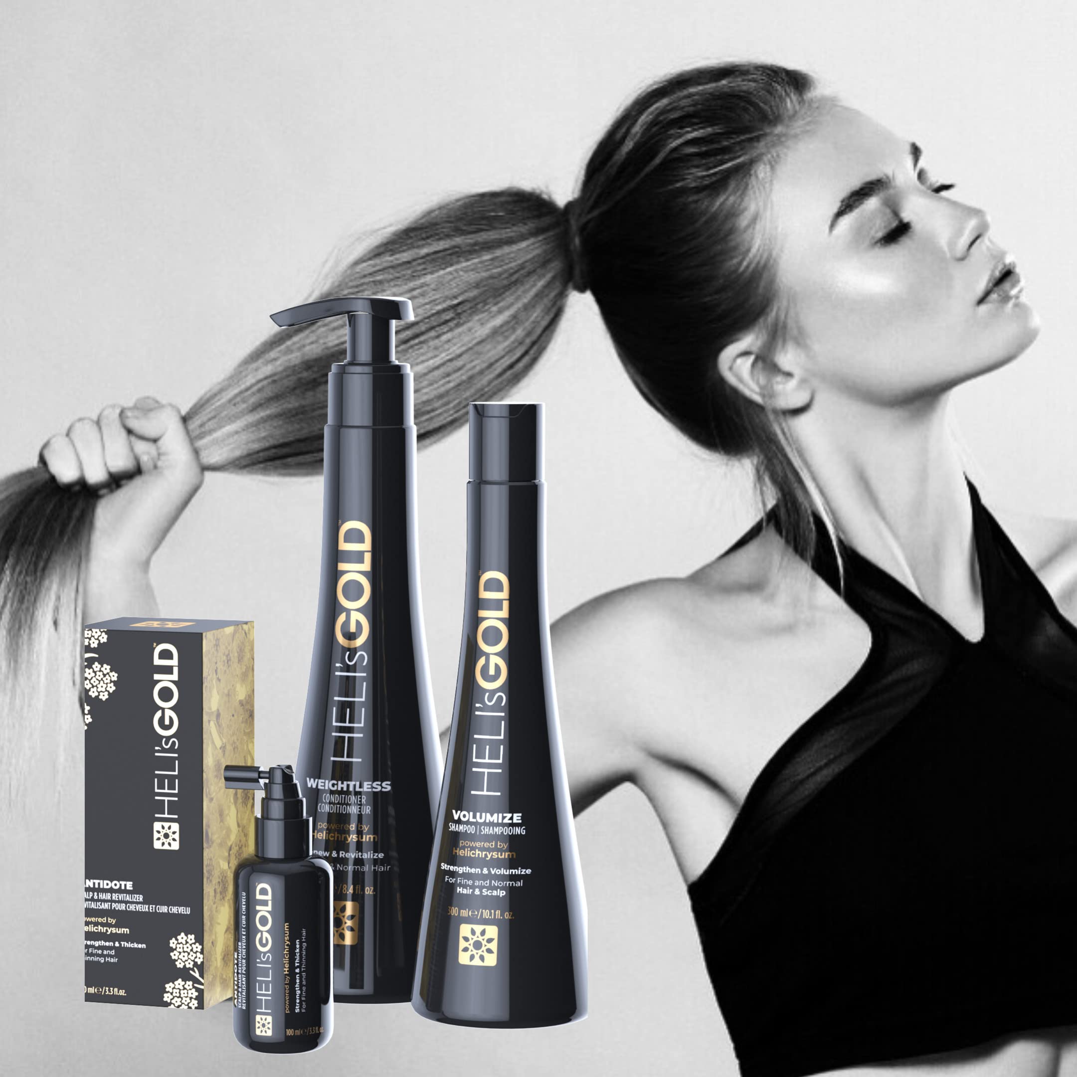 Heli's Gold Volumize Shampoo - Gently Cleanses And Rebalances Your Scalp - Promotes Stronger, Revitalized Growth - Increases Hair Density And Vitality - Fine, Thin And Lifeless Strands - 10.1 Oz