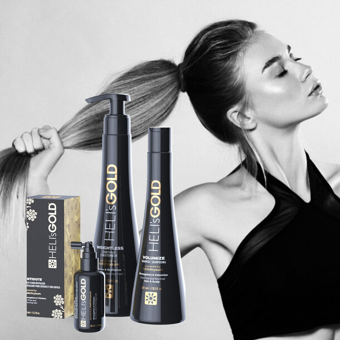 Heli's Gold Volumize Shampoo - Gently Cleanses And Rebalances Your Scalp - Promotes Stronger, Revitalized Growth - Increases Hair Density And Vitality - Fine, Thin And Lifeless Strands - 10.1 Oz