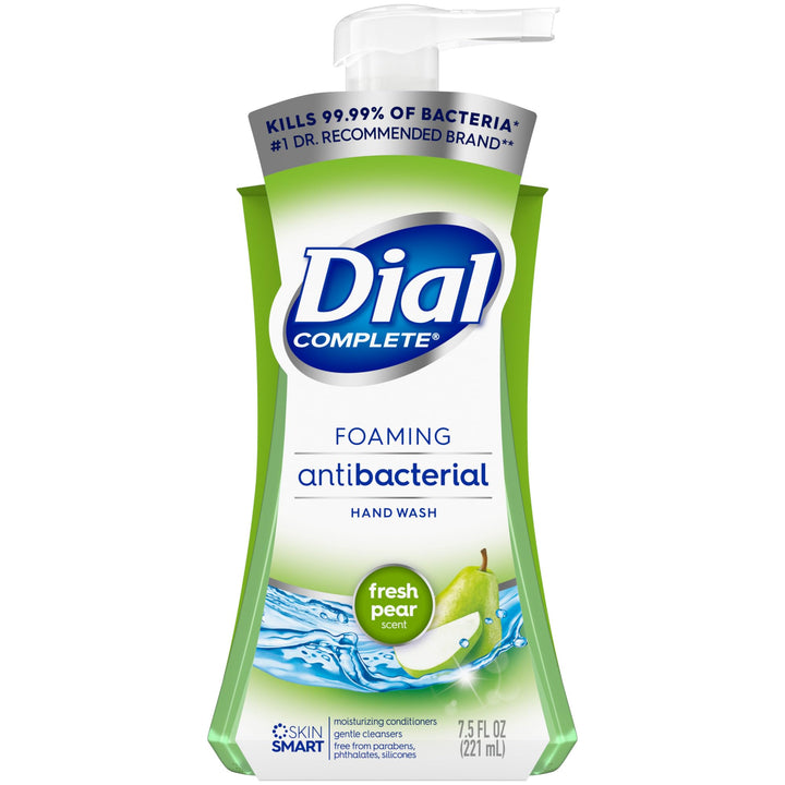 Dial Complete Antibacterial Foaming Hand Soap, Fresh Pear, 7.5 Fluid Ounces (Pack of 8)