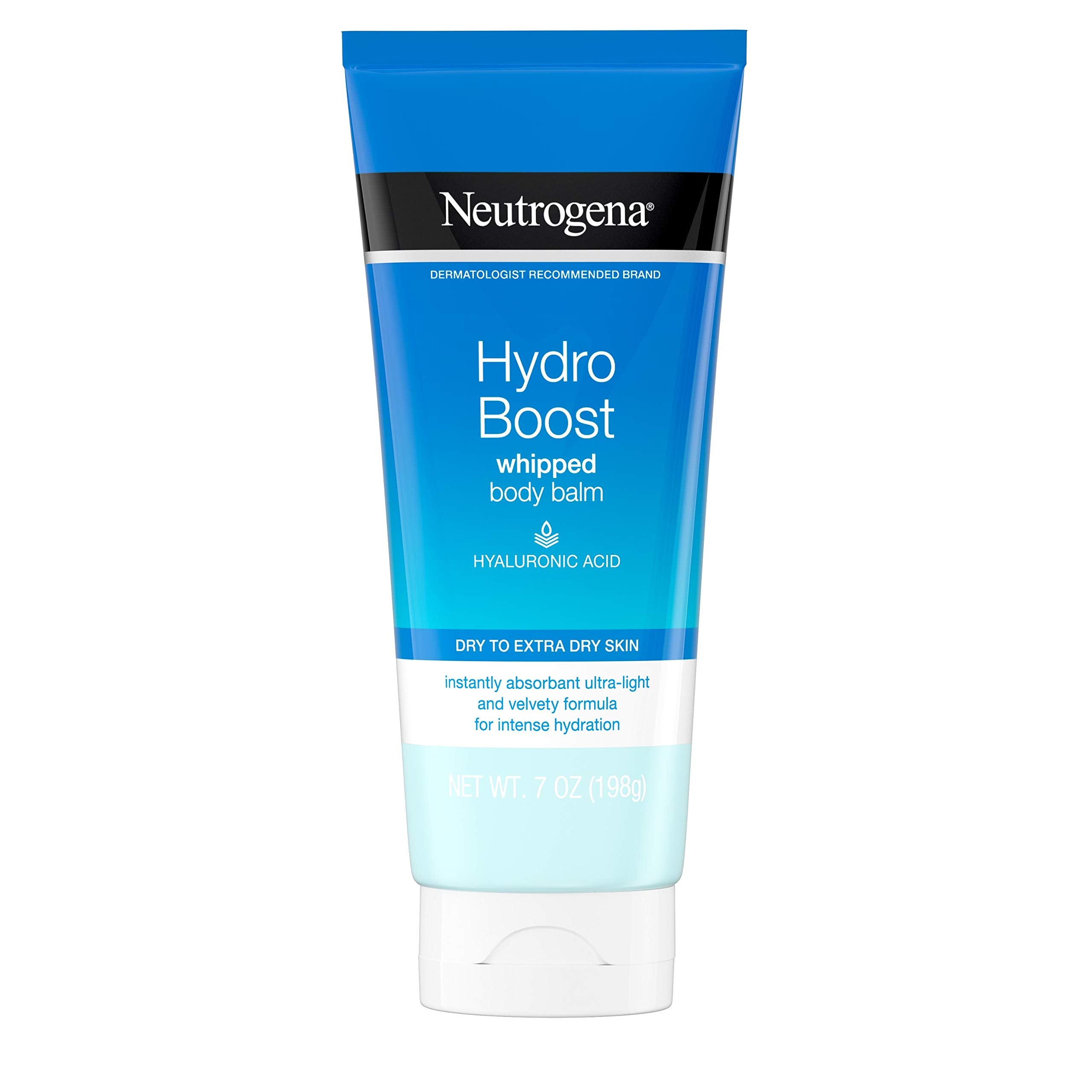 Neutrogena Hydro Boost Whipped Body Balm With Hydrating Hyaluronic Acid for Dry To Extra Dry Skin, Lightweight & Non-greasy Daily Moisturizing Balm, 7.0 Ounce (Pack of 1)