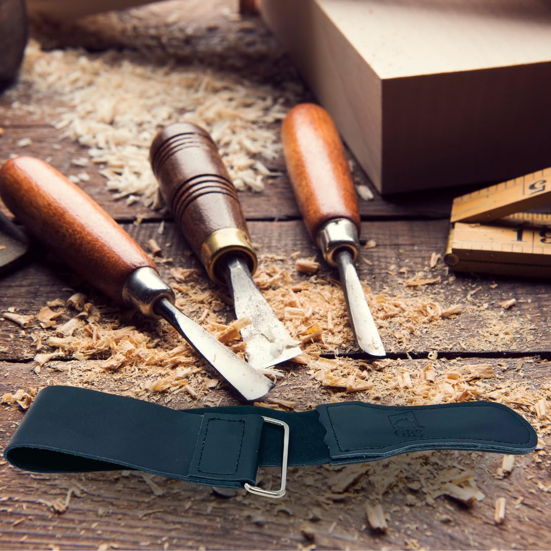 Hanging Leather Razor Strop Knives Scissors Tools 10 Oz Top Grain Cowhide (1)