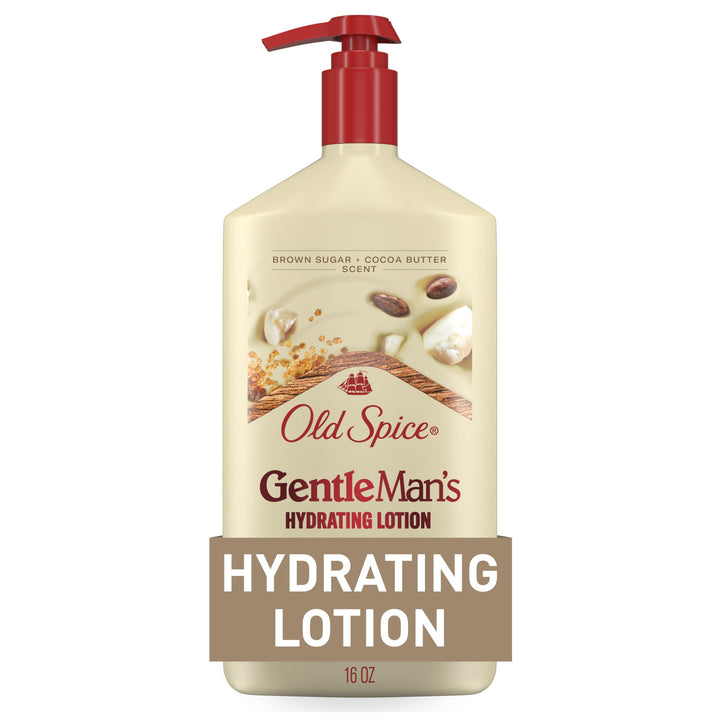 Old Spice Hand, Face & Body Lotion for Men, 24/7 Lightweight Moisturization with Vitamin B3, Instant Absorbtion, For All Skin Types, Brown Sugar + Cocoa Butter Scent, 16 oz