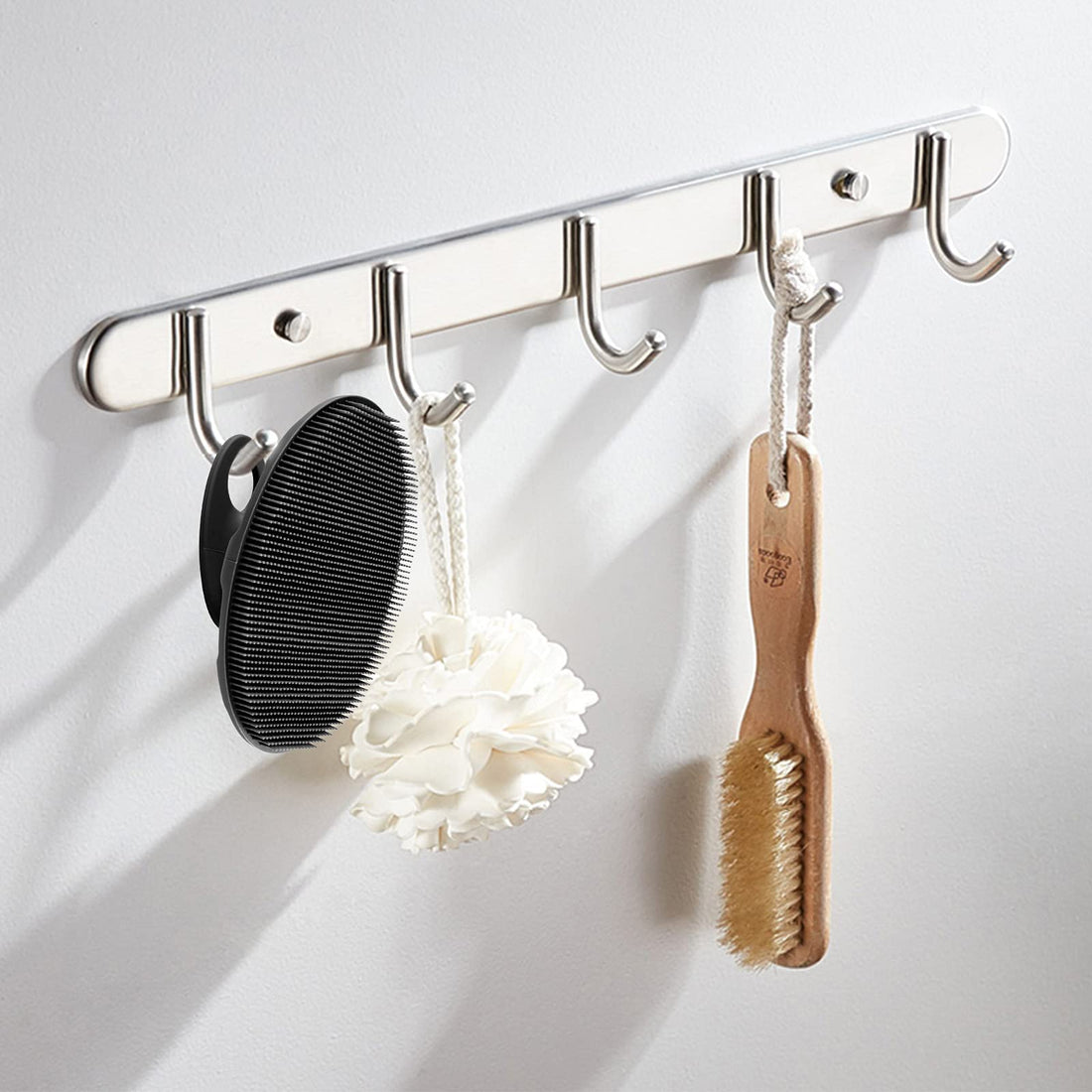 INNERNEED Soft Silicone Body Scrubber Handheld Shower Cleansing Brush, Gentle Exfoliating and Massage for all Kinds of Skin (Black)