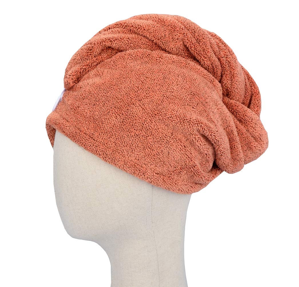 HOPESHINE Microfiber Hair Drying Towel Turban Twist for Long Hair Magic Instant Dry Hair Towel Wrap Fast Drying Absorbent Cap Great Gift for Women and Girls 2-Pack