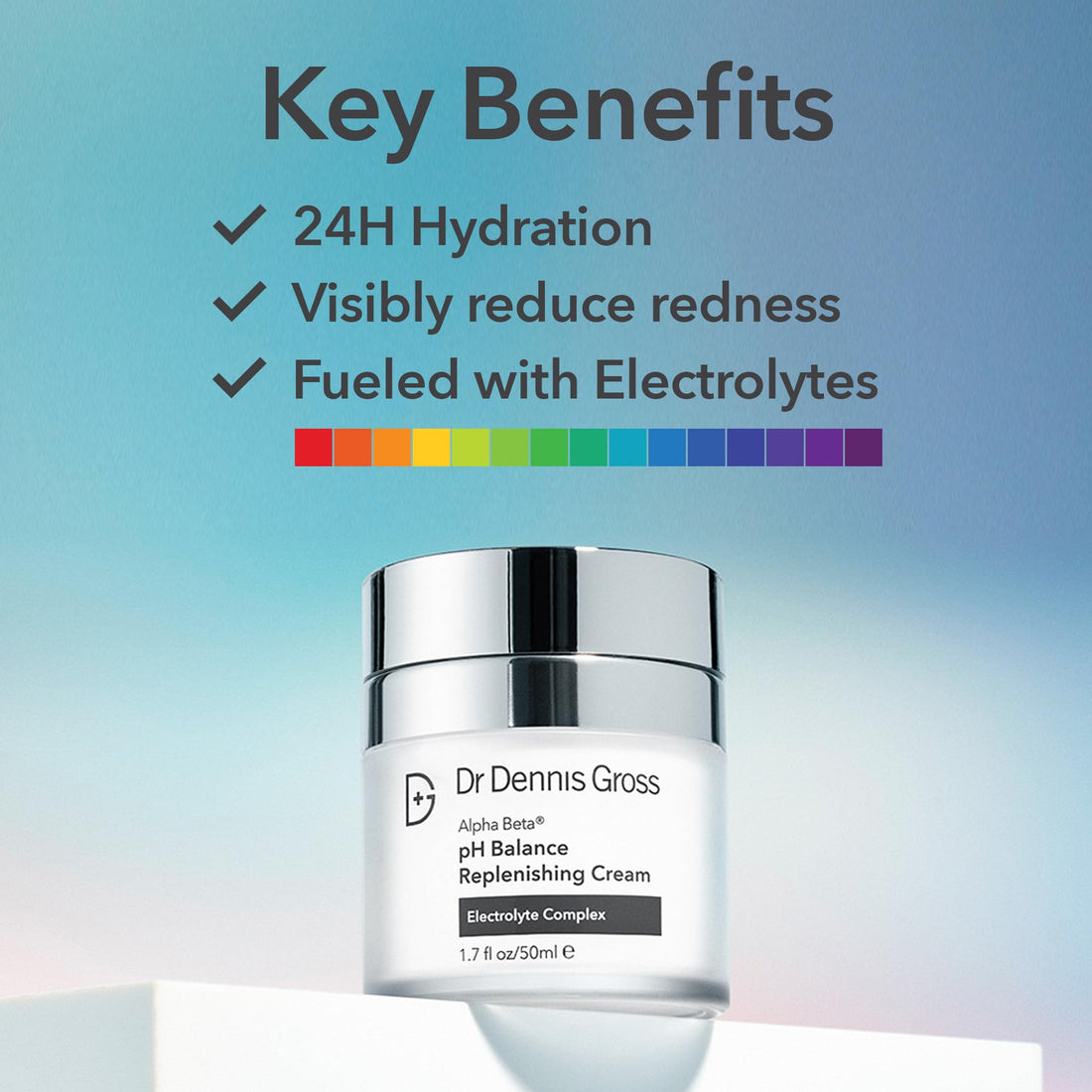 Dr Dennis Gross Alpha Beta pH Balance Replenishing Cream – Lightweight Gel-Cream with Electrolytes, Phytic Acid & AHAs - Hydrates, Soothes & Balances Skin, 1.7 fl oz