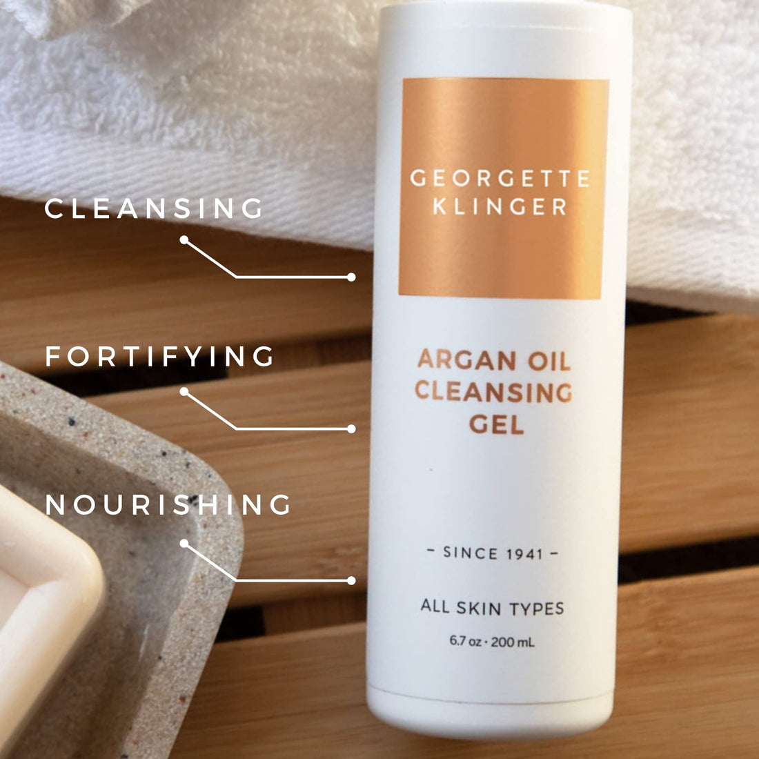 Georgette Klinger Argan Oil Cleansing Gel - Clarify Complexion with Botanicals & Purifying Cleansing Oils