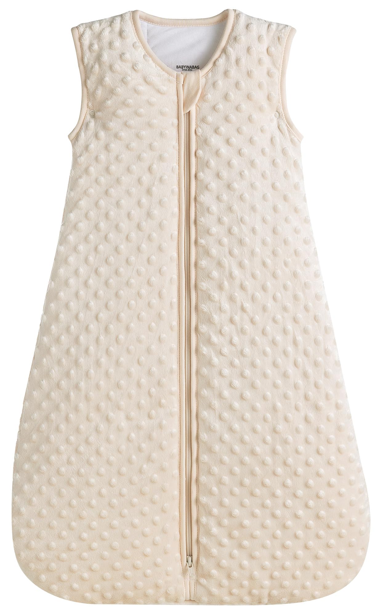 BABYINABAG Very Warm 2.5 Tog Quilted Winter Model Baby Sleep Bag or Sack, Plush Minky Dot for Infants and Toddlers (Large (22 mos - 3T))