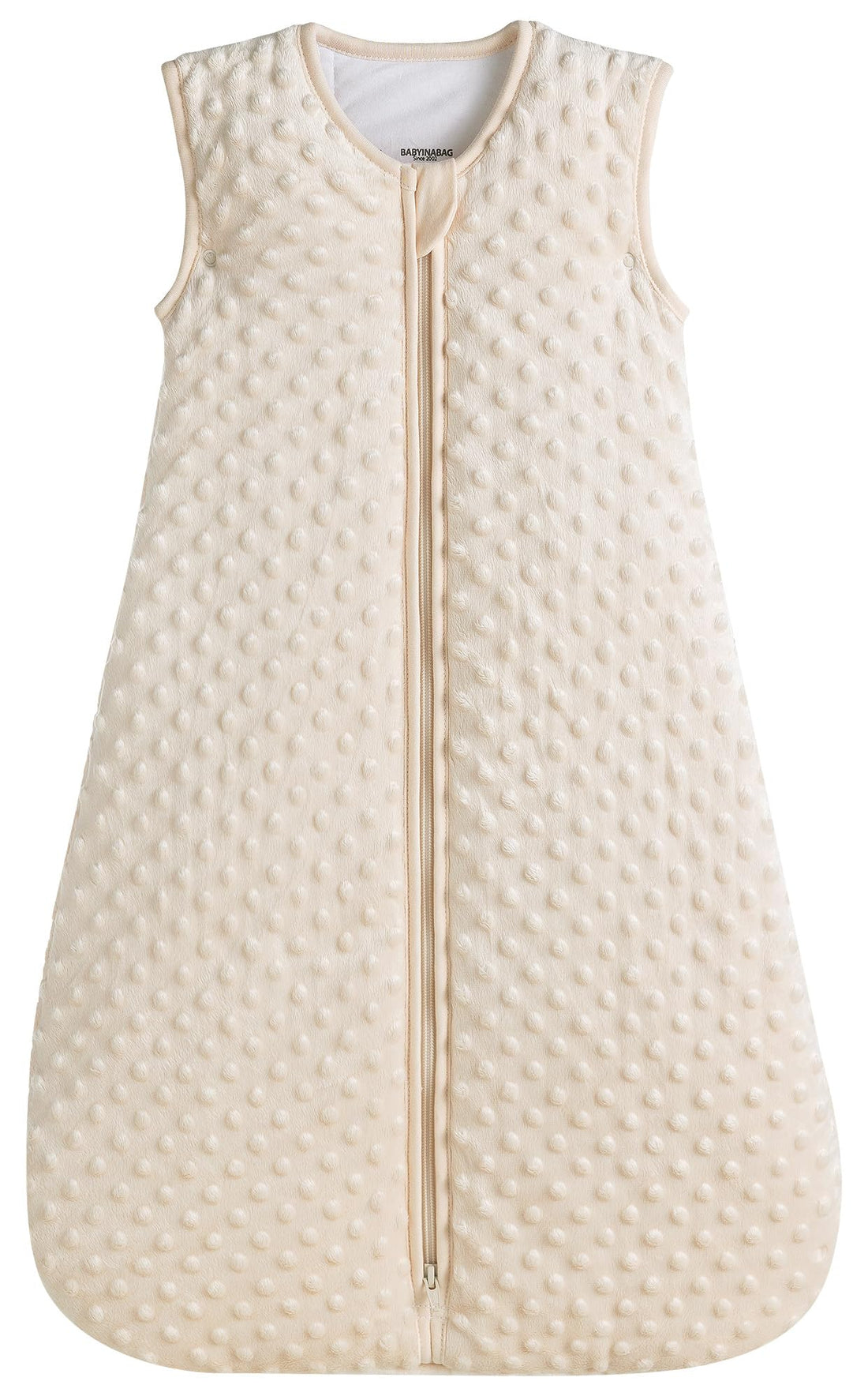 BABYINABAG Very Warm 2.5 Tog Quilted Winter Model Baby Sleep Bag or Sack, Plush Minky Dot for Infants and Toddlers (Large (22 mos - 3T))