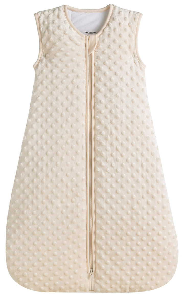 BABYINABAG Very Warm 2.5 Tog Quilted Winter Model Baby Sleep Bag or Sack, Plush Minky Dot for Infants and Toddlers (Large (22 mos - 3T))