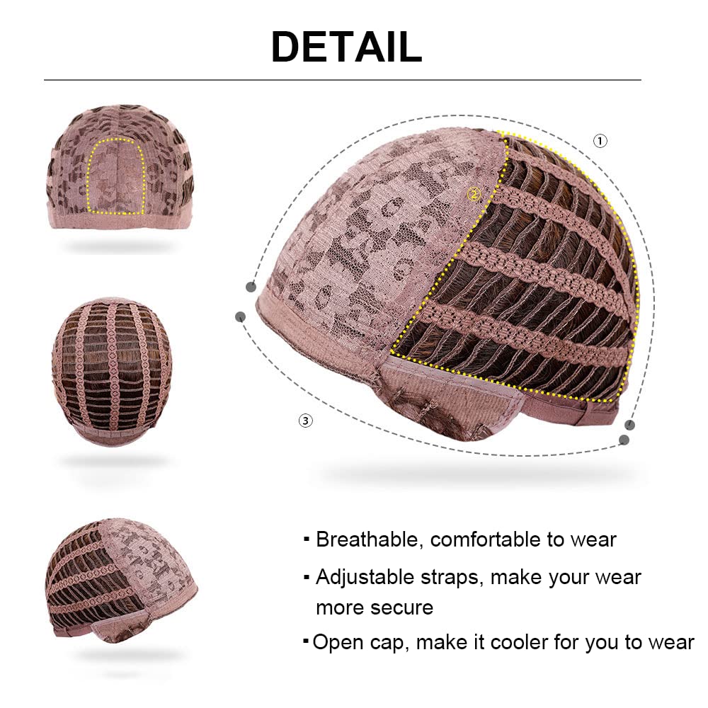 RightOn 14'' Short Curly Women Girl's Charming Synthetic Wig with Air Bangs Wig Cap Included (Light Blonde)