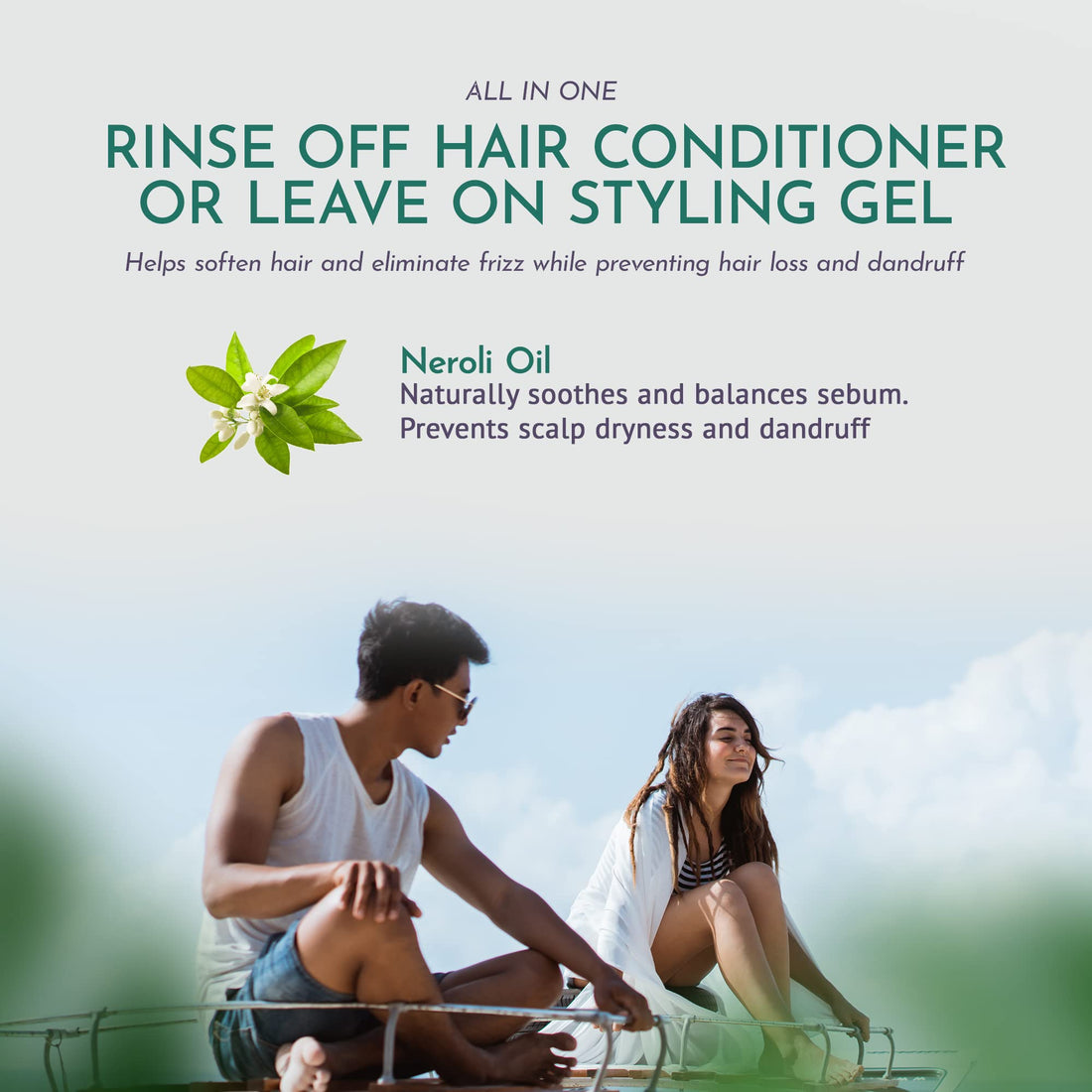 100% Natural Organic Hair Conditioner and Styling Gel...