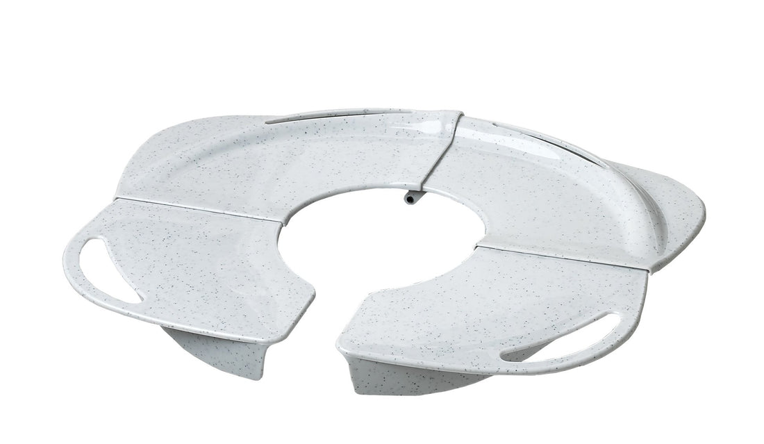 PRIMO Folding Potty with Handles, White Granite