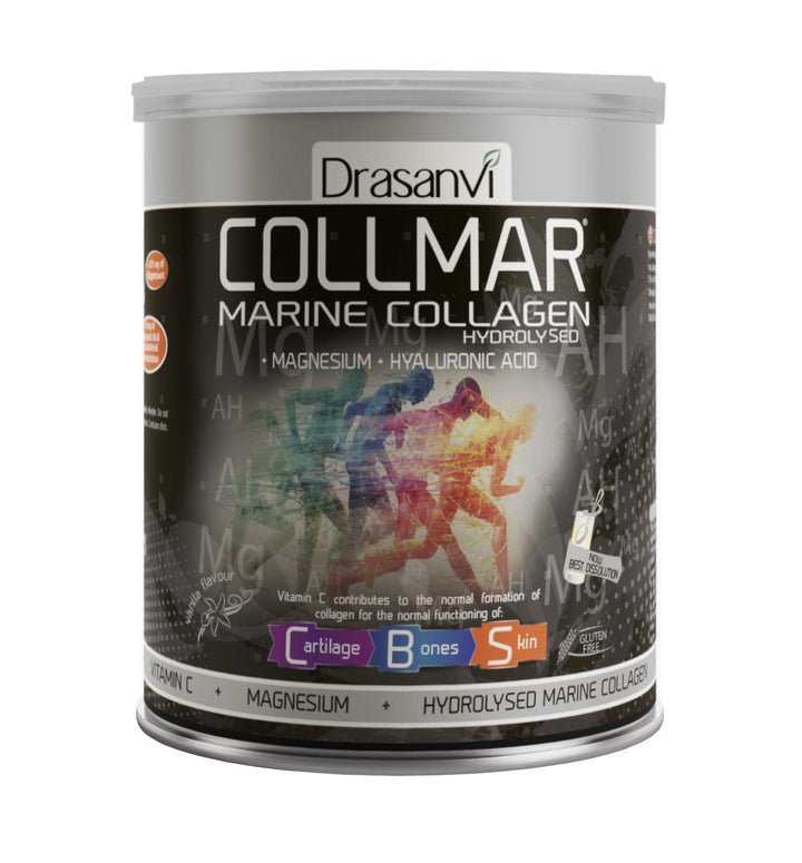 Drasanvi Collmar Hydrolyzed Marine Collagen with Magnesium Powder 300g / 10.58ounce / Vanilla Flavor - for A Healthy Skin Cartilage and Bones - Helps Minimize Tiredness and Fatigue