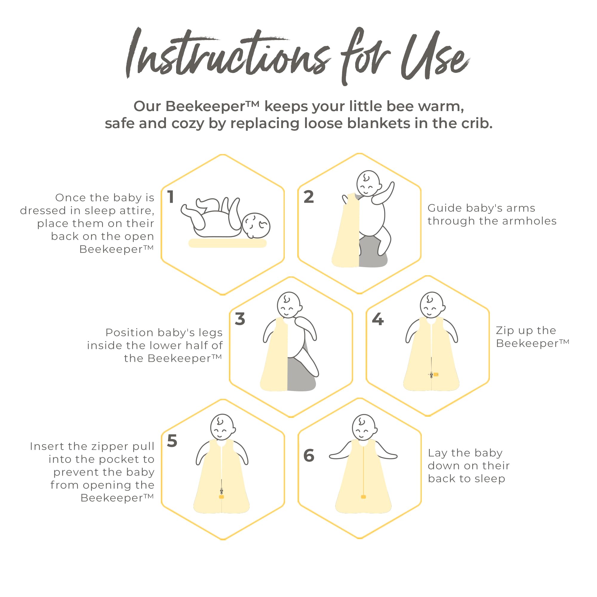 Burt's Bees Baby Unisex Beekeeper Blanket, 100% Organic Cotton, Swaddle Transition Sleeping Bag Wearable, Rugby Stripe Heather Grey, Medium US