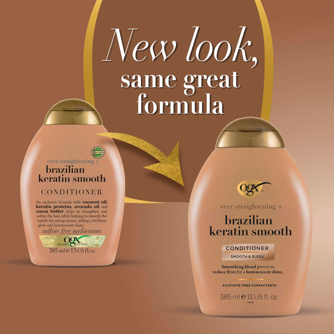 Ogx Conditioner Brazilian Keratin Therapy 13 Ounce (384ml) (3 Pack)
