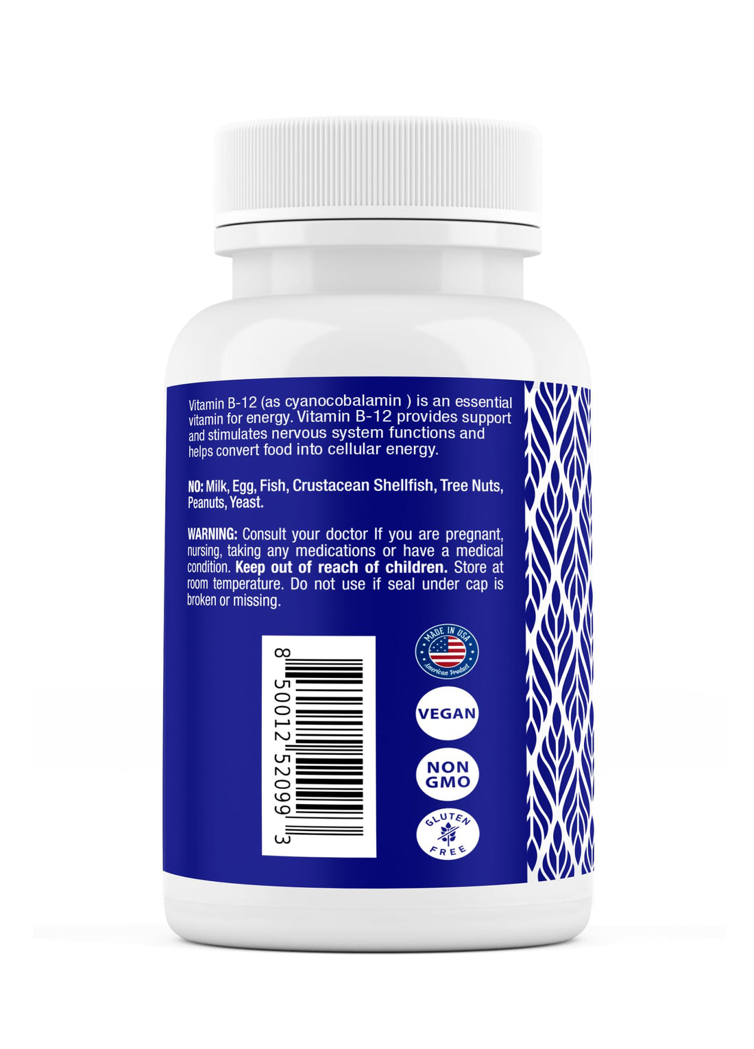 Safrel Vitamin B12 1000 mcg per Tablet, 200 Days Supply, Provides Energy, Metabolism and Nervous System Health Support | Vegan, Gluten Free and Dye Free | Made in USA