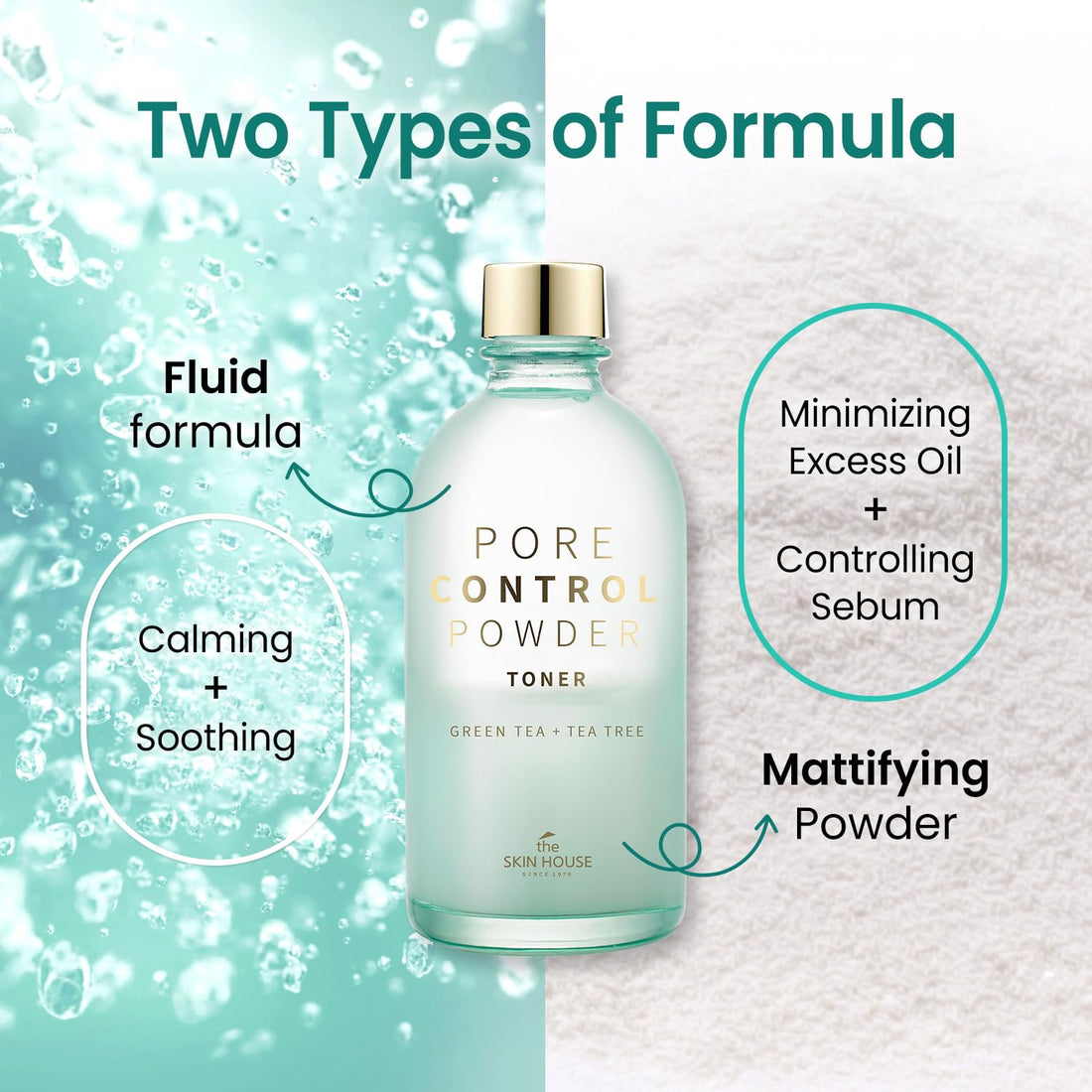 The Skin House Pore Control Powder Toner (4.40 fl. oz / 130ml) |Pore tightening and oil control toner|