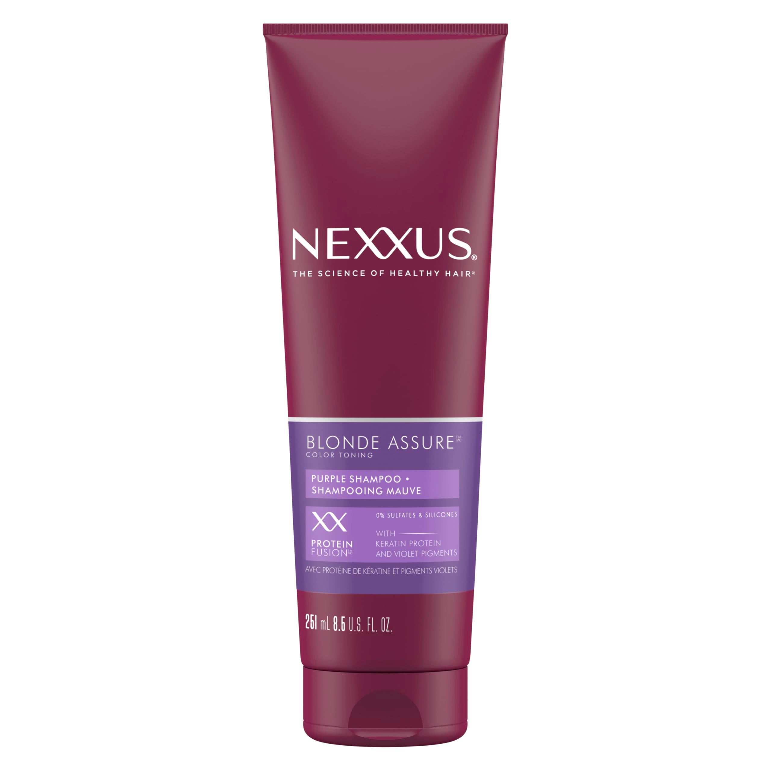 Nexxus Blonde Assure Purple Shampoo, Color Care Shampoo, For Blonde Hair Keratin Protein 8.5 oz