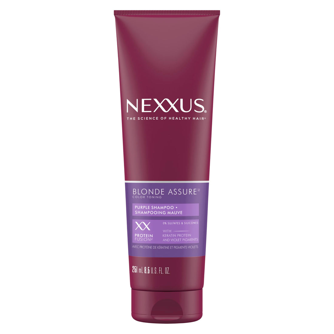 Nexxus Blonde Assure Purple Shampoo, Color Care Shampoo, For Blonde Hair Keratin Protein 8.5 oz