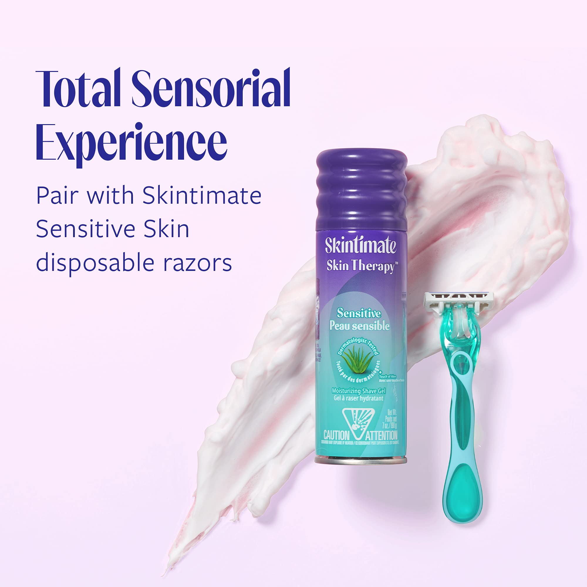 Skintimate Shave Gel for Women, Sensitive Skin, 7-Ounce Cans (Pack of 6)