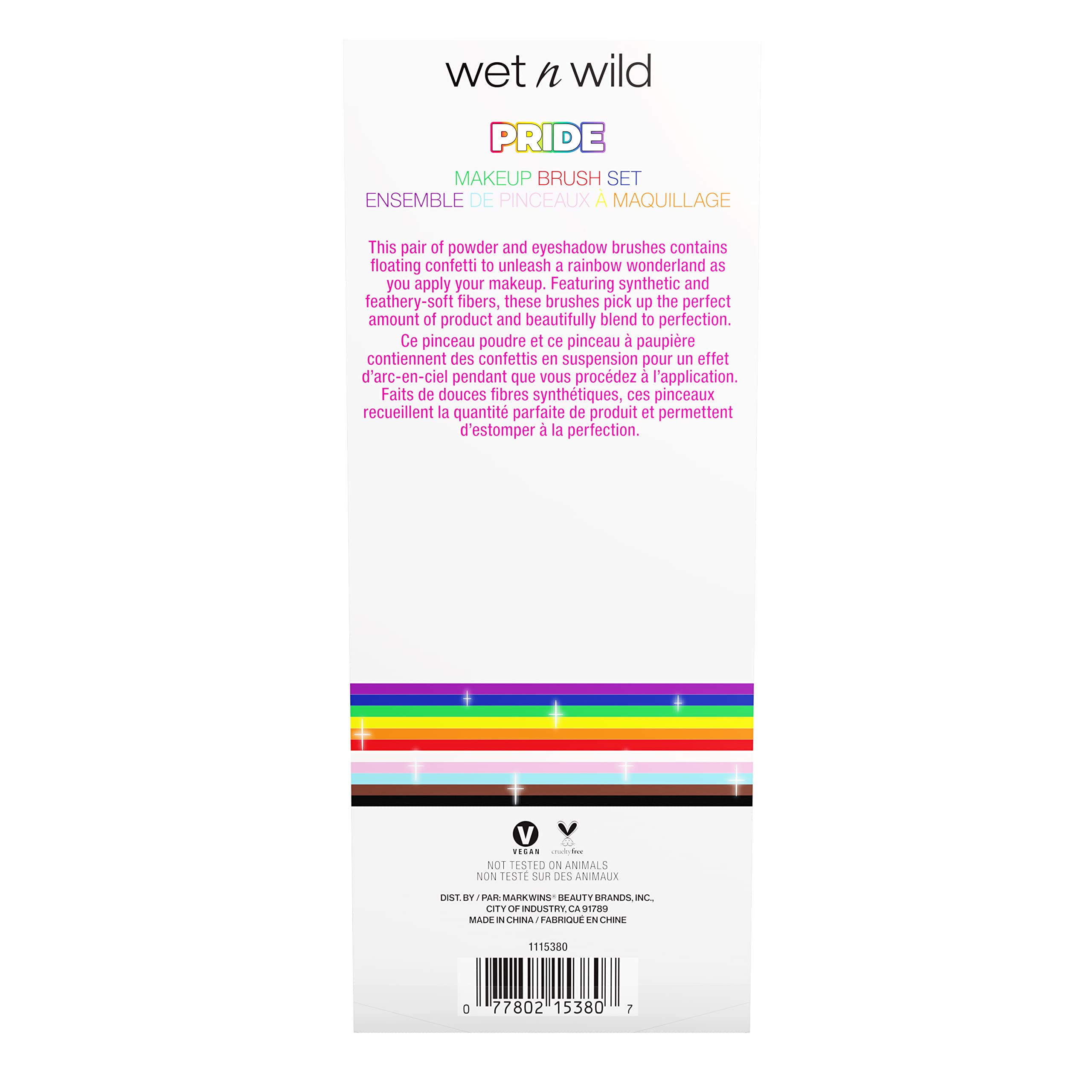 wet n wild PRIDE Makeup Brush Kit, Buildable & Blendable Multifunctional Seamless Application, Cruelty-Free & Vegan Feathery Soft Bristles