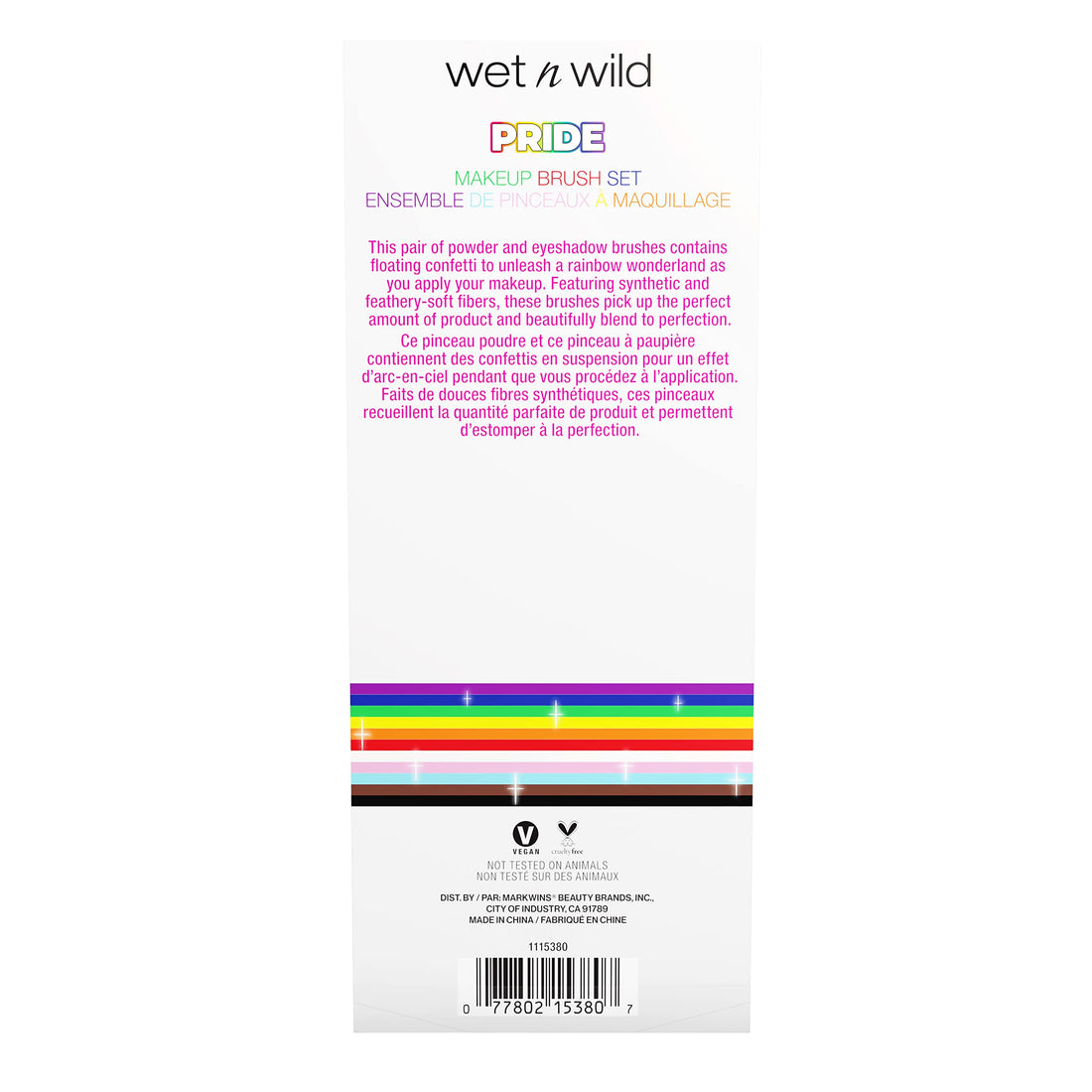 wet n wild PRIDE Makeup Brush Kit, Buildable & Blendable Multifunctional Seamless Application, Cruelty-Free & Vegan Feathery Soft Bristles