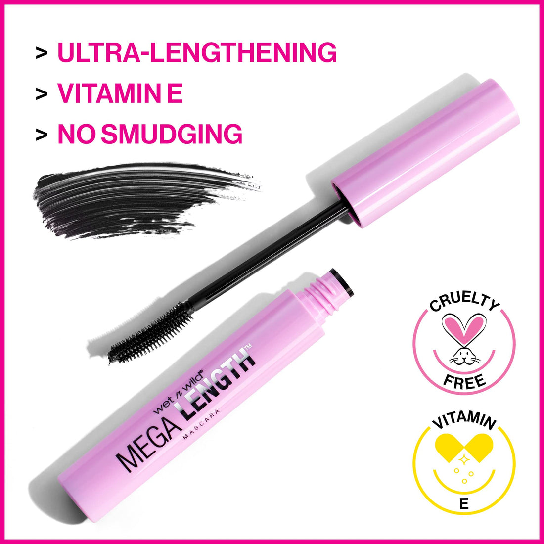 wet n wild Pride Collection Mega Length Mascara Lengthening, Ophthalmologist-tested