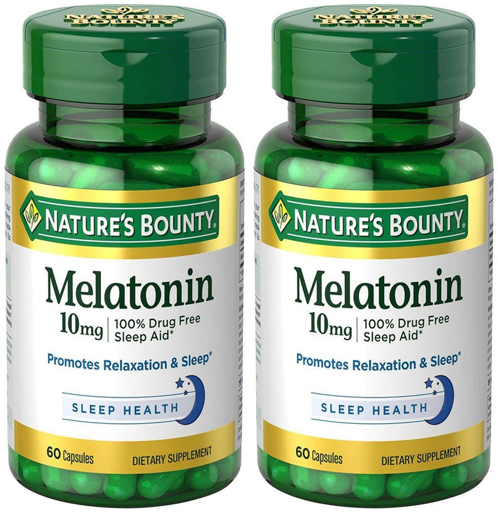 Melatonin 10 mg, 2 Bottles (60 Count)