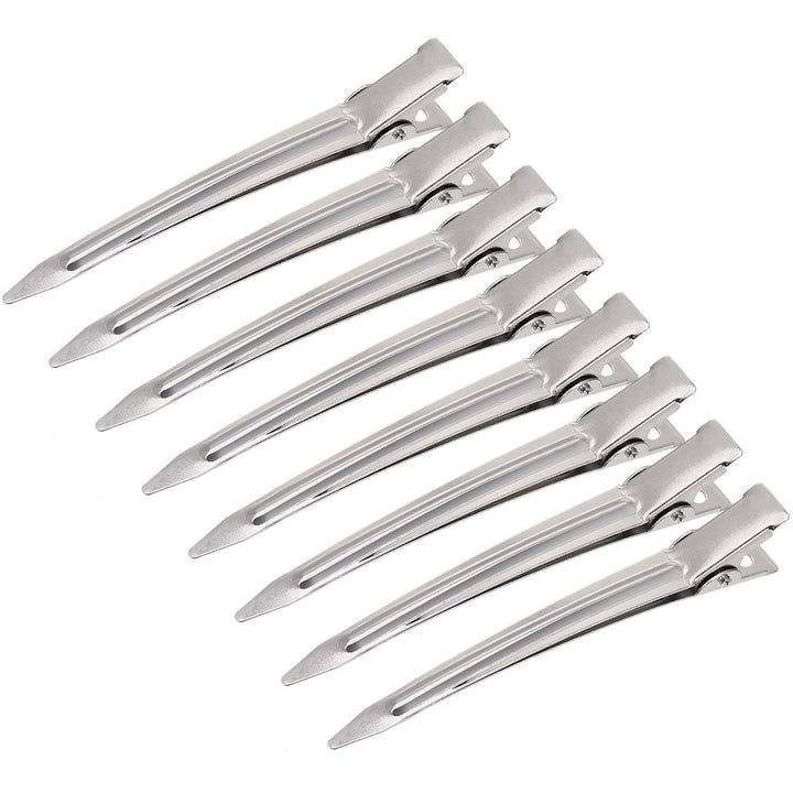24 Pieces 3.5 inches Metal Curl Clips Duck Bill Sectioning Clips Alligator Hair Clips