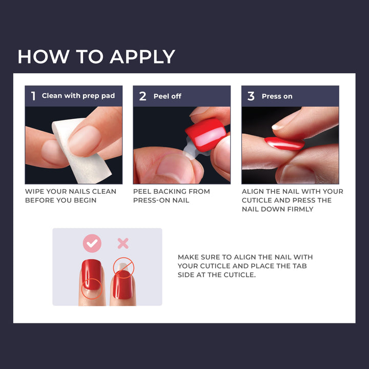 KISS imPRESS Press-On Manicure, Nail Kit, PureFit Technology, Short Press-On Nails, Square, Flawless, Includes Prep Pad, Mini File, Cuticle Stick, and 30 Fake Nails
