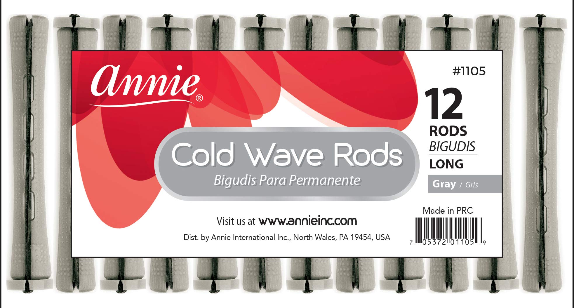 3 Packs Of Annie Cold Wave Rods (Long) #1105 12 Pcs/Pack