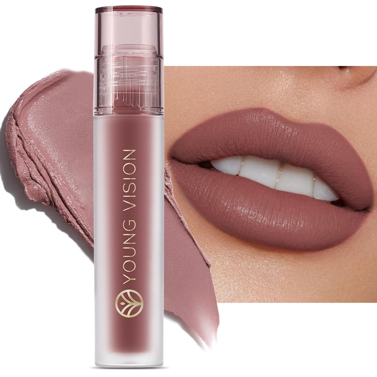 YOUNG VISION Nude Matte Lipstick – Velvety Liquid Lip Cream, Smooth Application, Comfortable Wear with a Soft Finish, Available in Nude & Vibrant Shades – Keeps Lips Soft and Hydrated