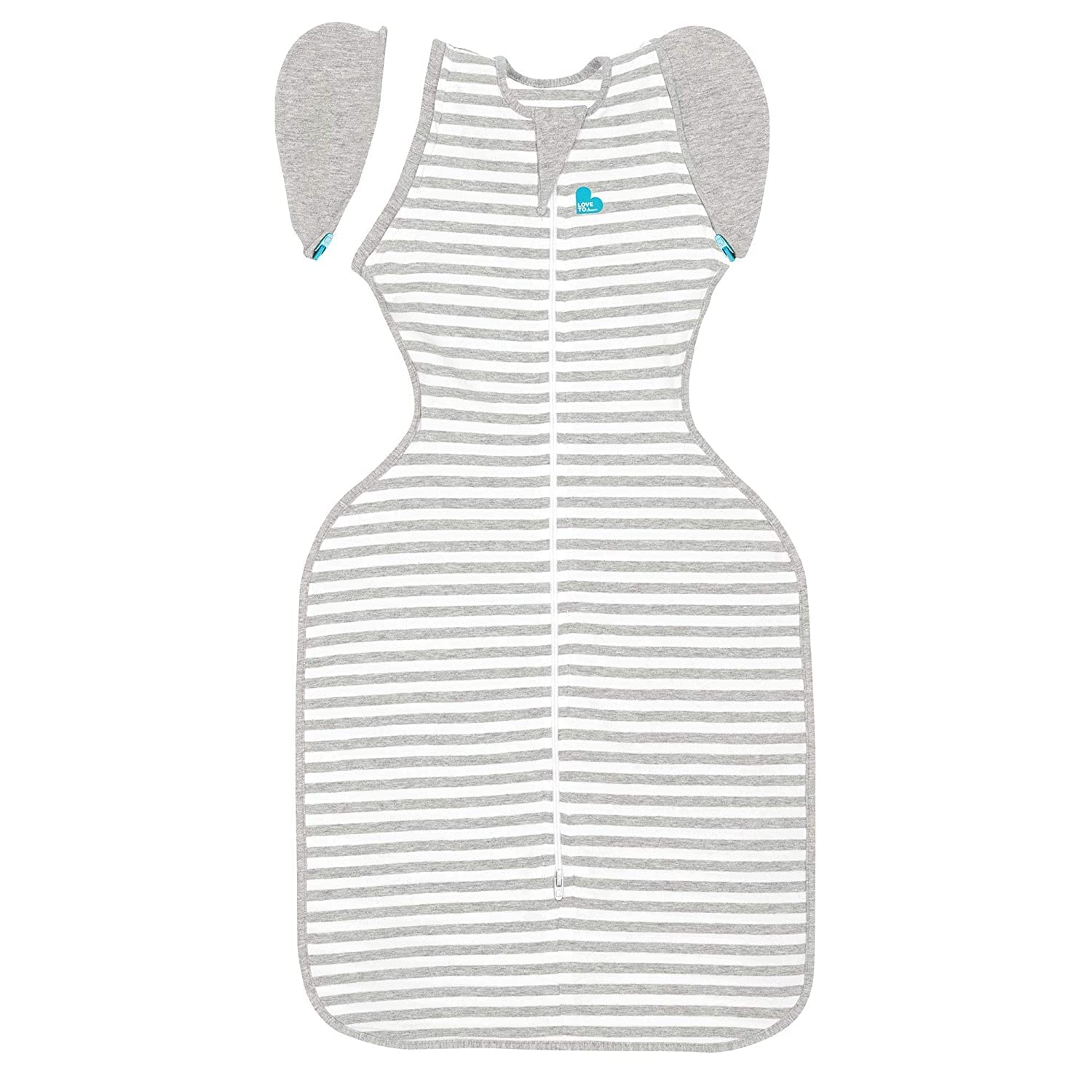 Love to Dream Swaddle UP Transition Bag, Patented Zip-Off Wings, Gently Help Baby Safely Transition from Being Swaddled to arms Free Before Rolling Over, Gray, Large, 19-24 lbs