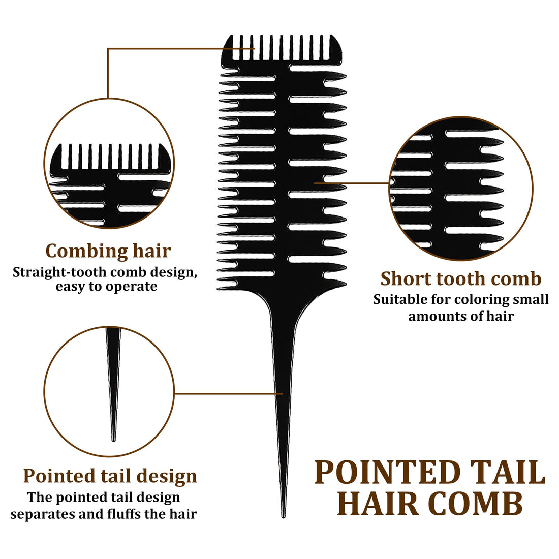 Angelwings Professional Hair Combs for Women Styling, Hair Combs Plastic