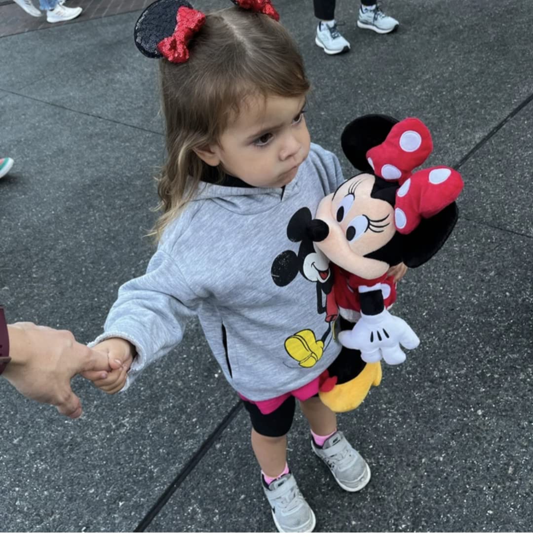 CLGIFT Minnie Ears Baby/Toddler Headband, Minnie Baby Ears, Minnie Ears Baby Headband, Toddler Headband (Classic Red Hair Clip)