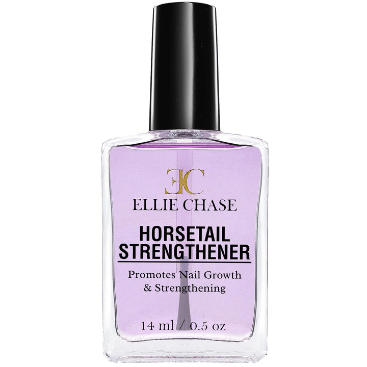 Ellie Chase Nail Strengthening & Growth Nail Polish Treatment With Horsetail Grass Extract, 0.5 Fl oz - No Formaldehyde, Toluene or DBP - Can Be Used as Base Coat or Top Coat
