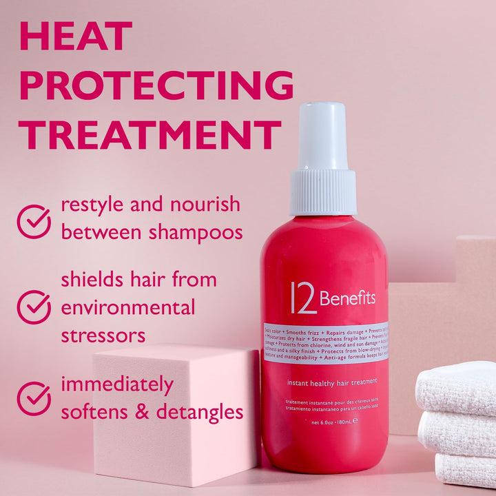 12 Benefits Instant Healthy Hair Treatment 6 Oz Set of 2
