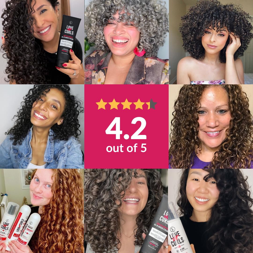Love Ur Curls - Shampoo, Conditioner, Wavy All In One Styler to repair, define and hydrate hair and Irish Sea Moss Gel for touchable hold