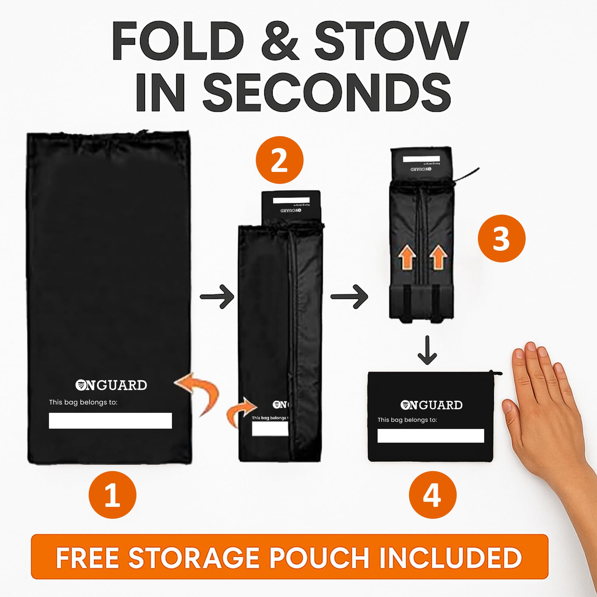 ONGUARD Waterproof Single and Double Stroller Bag for Airplane - Travel Stroller Cover for Air Travel and Storage - Gate Check Bag Backpack- Baby Airplane Essentials - Black