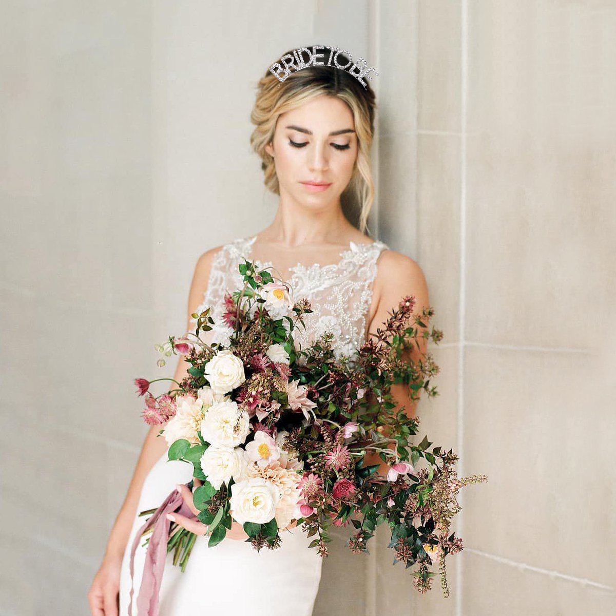 Bride To Be: Daxi Bachelorette Party Decorations Bridal Accessories Bride To Be Tiara Bridal Shower Headband Wedding Decor