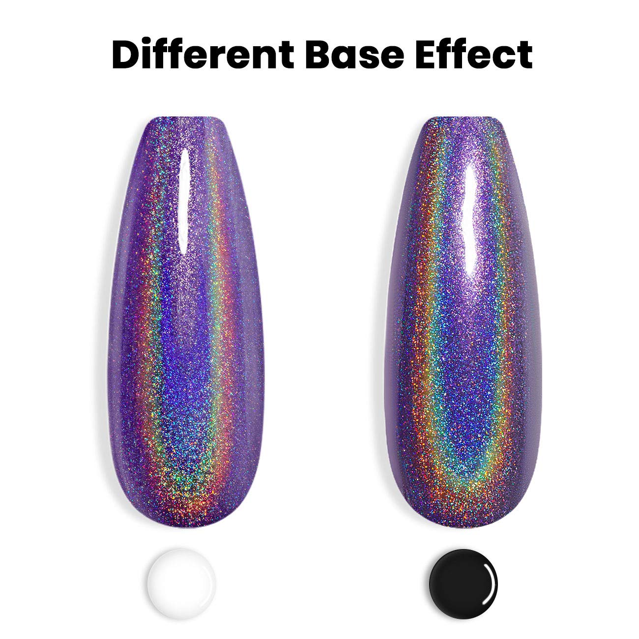 RARJSM Holographic Nail Polish Dark Purple Nail Polish 1 Pack 0.25 Fl.oz Quick Dry Gel Polish Nail Lamp Cured for Salon Home DIY Nail Art Design RAR76