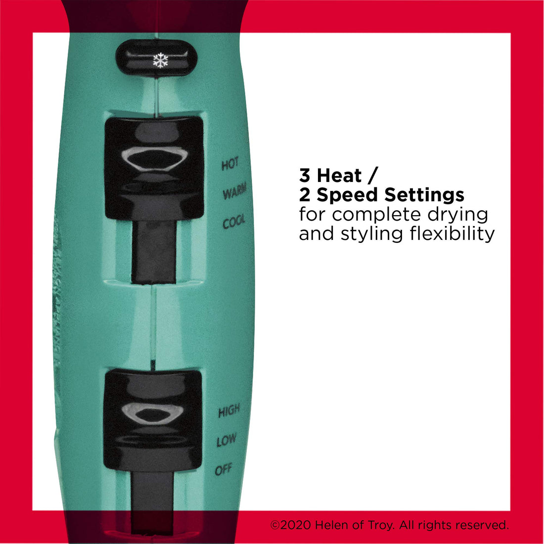 REVLON Volume Booster Hair Dryer with Diffuser | Voluminous Lift and Body | 1875W Blow Dryer with Ionic Technology for Salon Styled Finish with Less Frizz (Green)