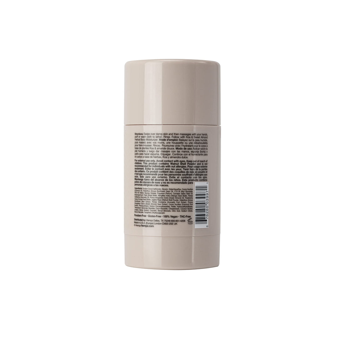 Hempz Koa & Almond (Koa & Sweet Almond Cleansing Stick, 2.7 ounce)