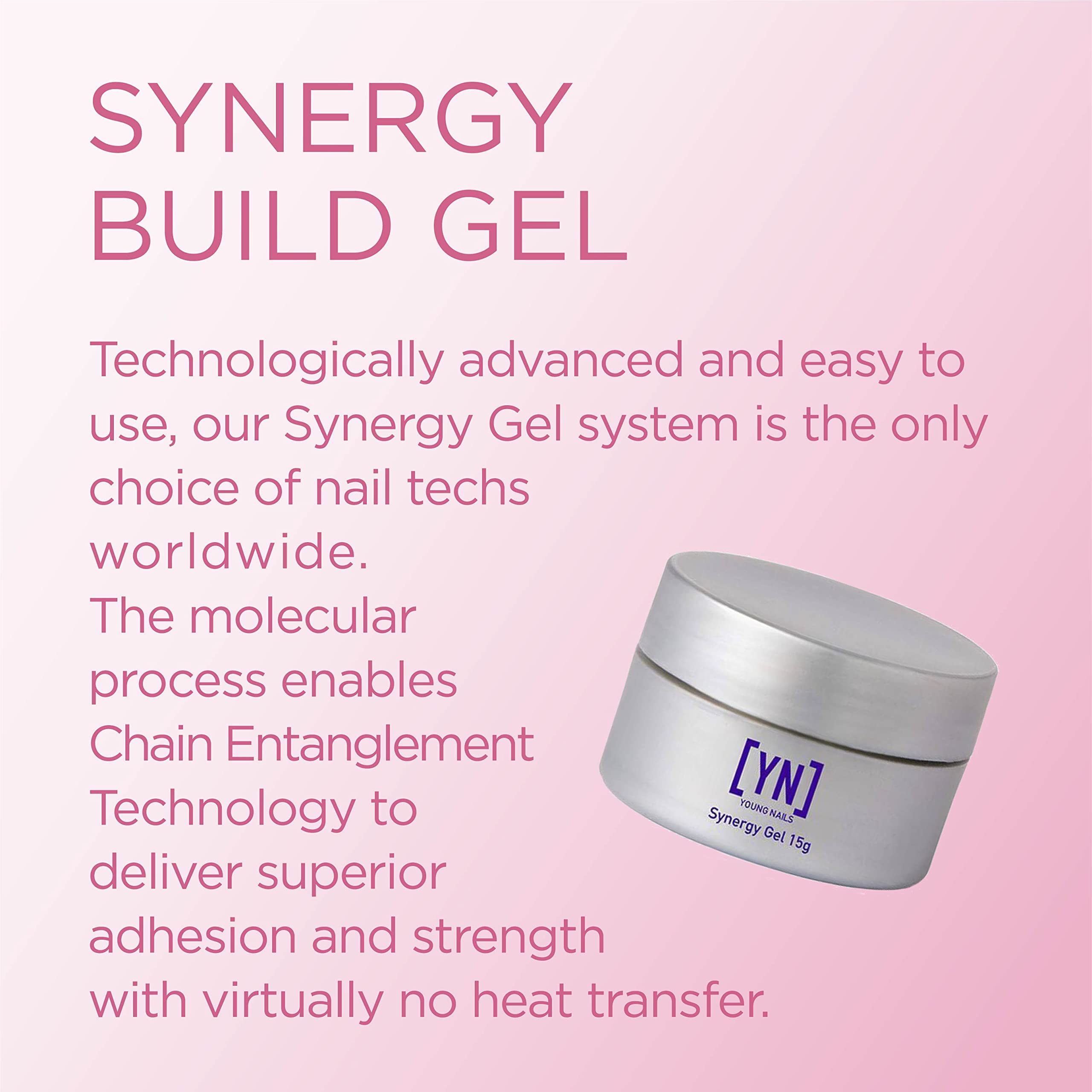 Young Nails Build Gel, Pink, 15 Gram