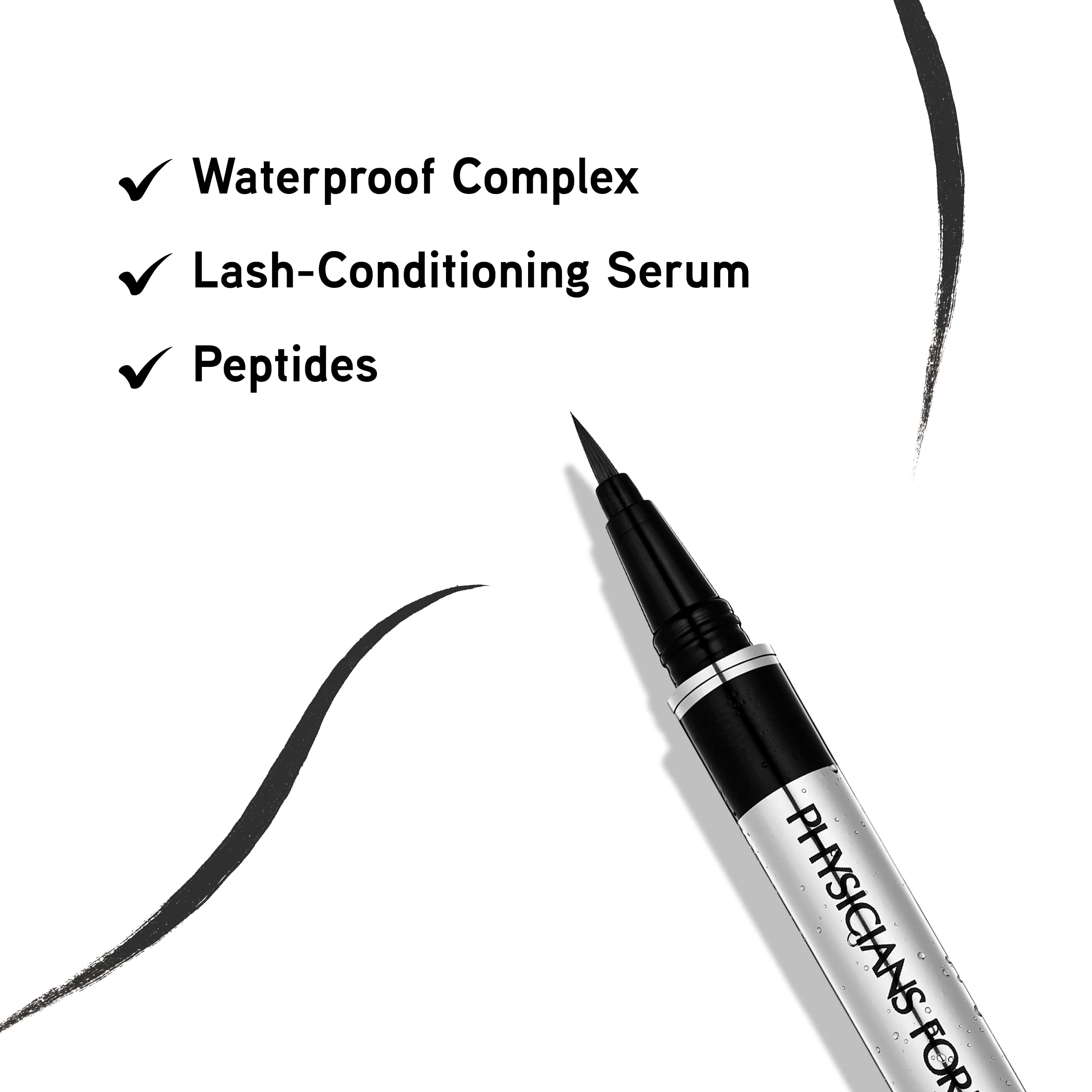 Physicians Formula Eye Booster Waterproof Ultra-fine Liquid Eyeliner, Blackest Black, 0.03 Fl Ounce
