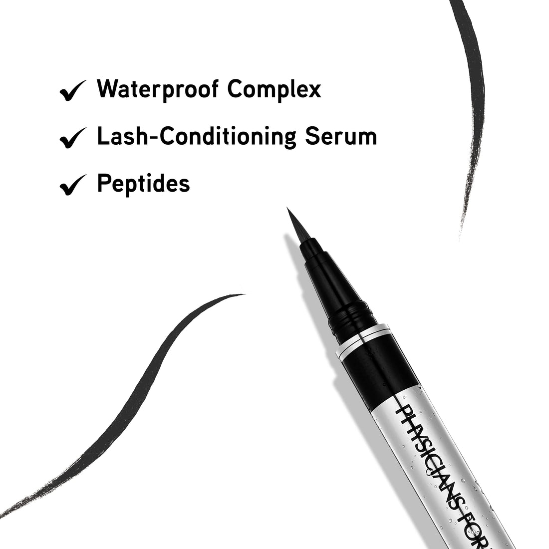 Physicians Formula Eye Booster Waterproof Ultra-fine Liquid Eyeliner, Blackest Black, 0.03 Fl Ounce