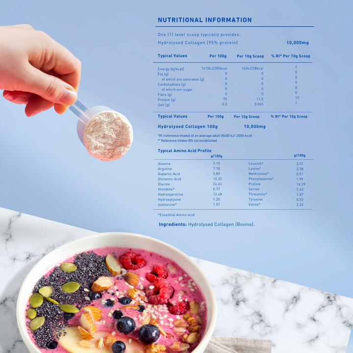 The Intelligent Health Hydrolyzed Collagen Peptides Powder, Grass Fed, High Protein, Unflavored, Gluten-Free, Paleo & Keto Friendly, 10g per Serving (450g) Supports Skin, Hair, Nails, Joints, & Bones