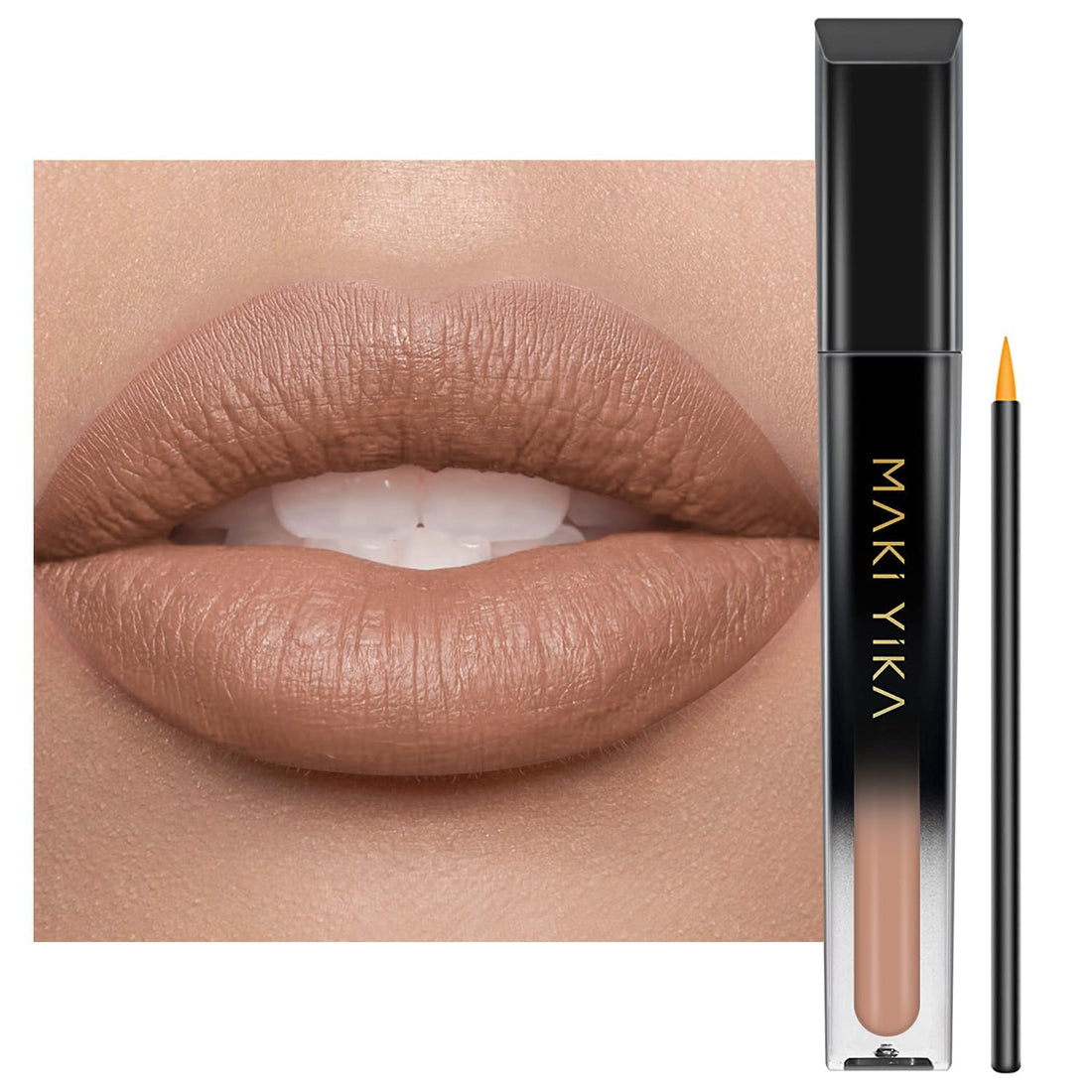 MAKI YIKA Nude Lipstick for Women Color Stay Long Lasting Lipsticks, No Smudge Matte Liquid Lipstick Transferproof Cruelty-Free Lip Color, Latte Nude