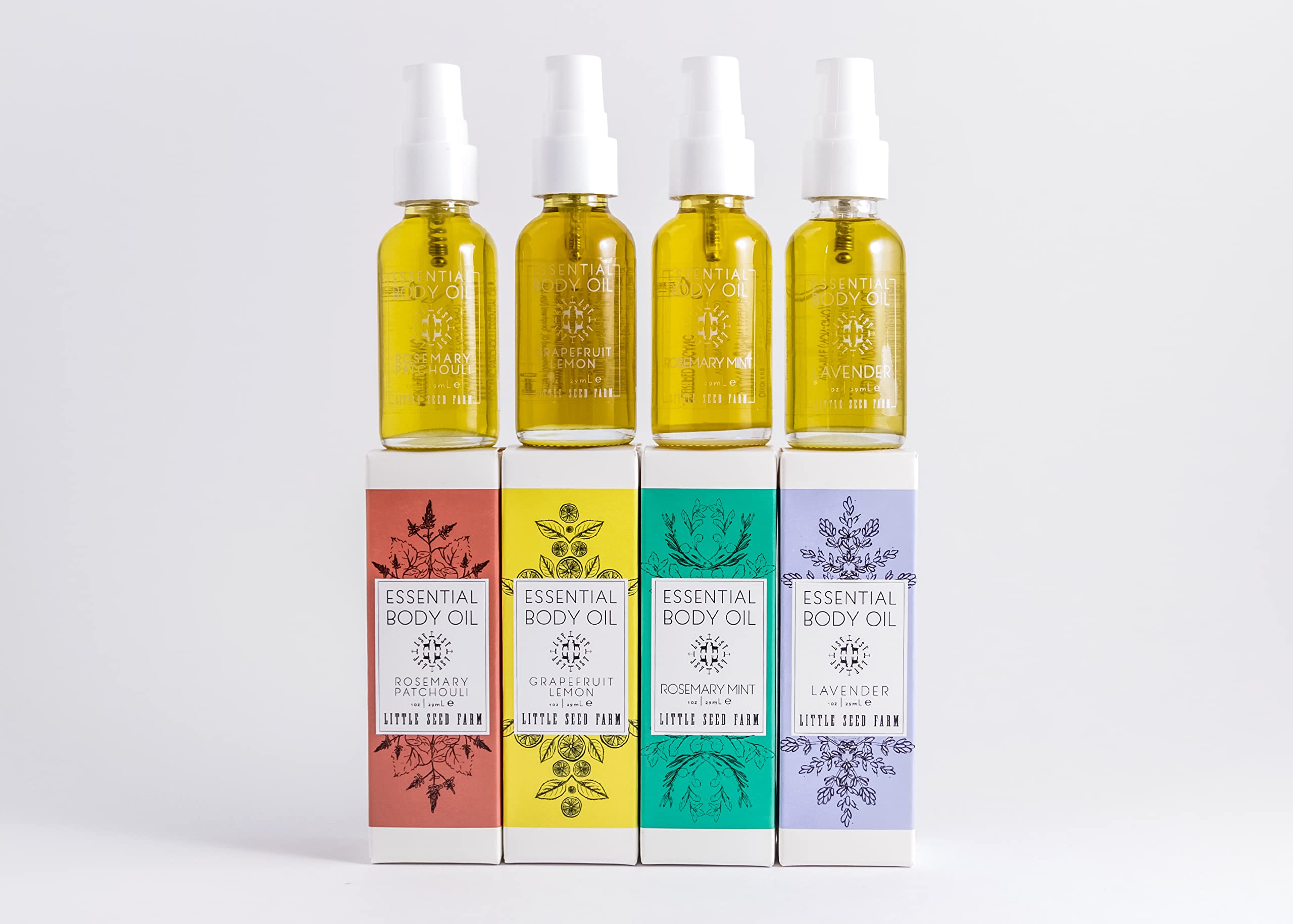 Little Seed Farm Essential Body Oil, Rosemary Patchouli, 4.0 Ounce